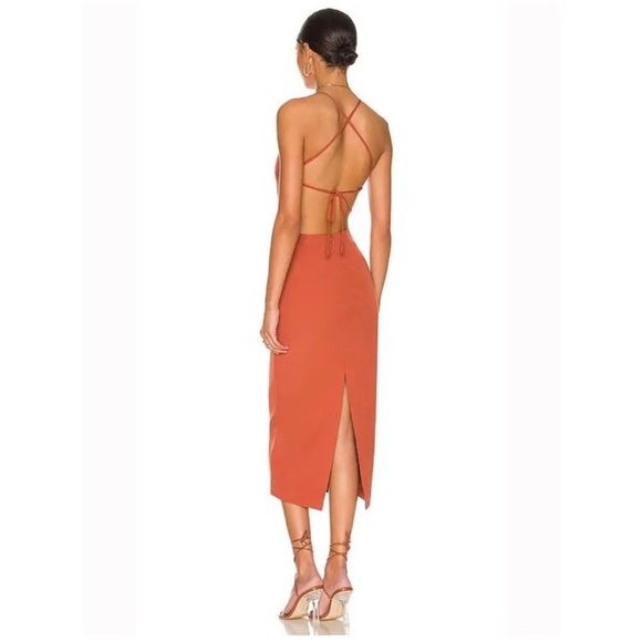 NWT Bardot Ramona Midi Dress Rust - Picture 2 of 9